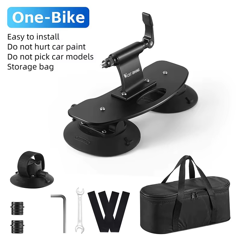 Support de vélo pour voiture WEST BIKING – Fixation par ventouses pour toit – Support de vélo pour t
