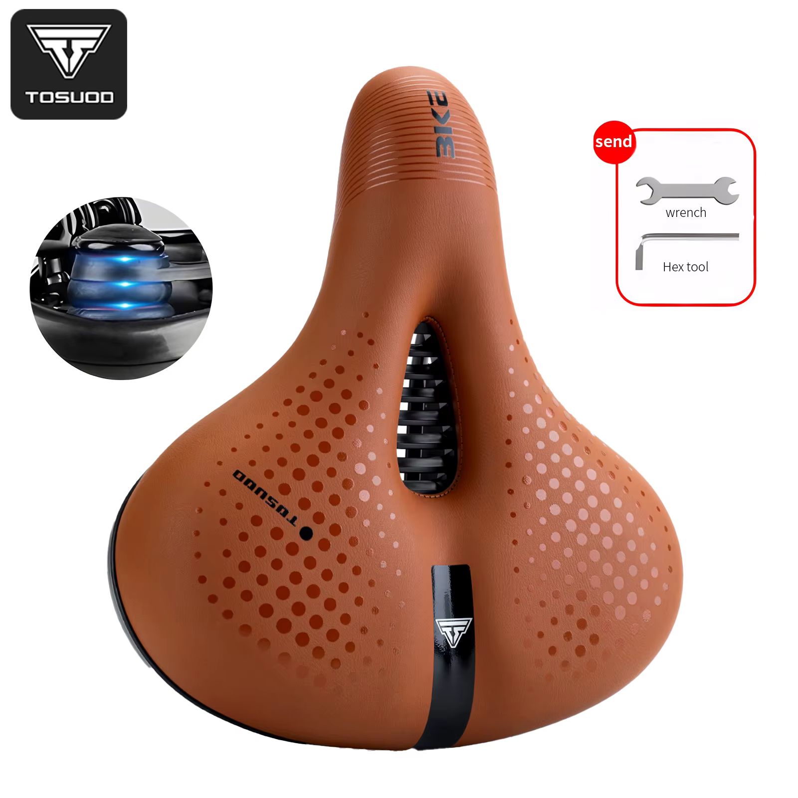 TOSUOD siège de vélo respirant doux et confortable selle de vélo Absorption des chocs siège de VTT a