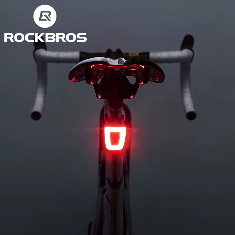 ROCKBROS – feu arrière pour casque de vélo, lanterne de sécurité pour cyclisme, LED, Rechargeable pa