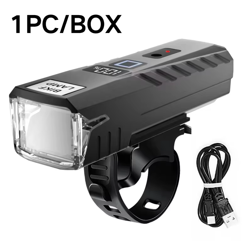 Lumière de vélo rechargeable par USB - Phare à détection automatique de la lumière pour la conduite 