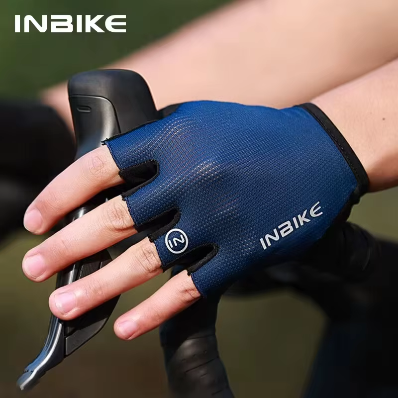 INBIKE demi doigt gants de cyclisme été gants de vélo Absorption des chocs respirant VTT gants vtt a