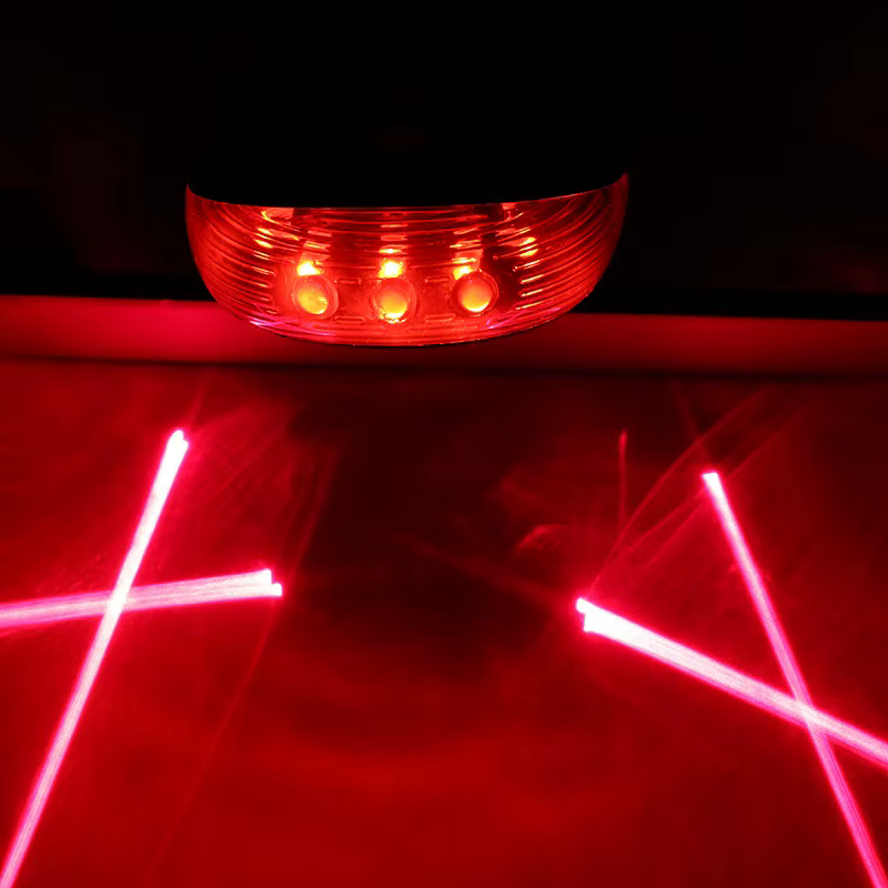 Feux LED pour vélo, 2 Laser, 5 LED, étanche, feu arrière d'avertissement de sécurité, feux arrière p