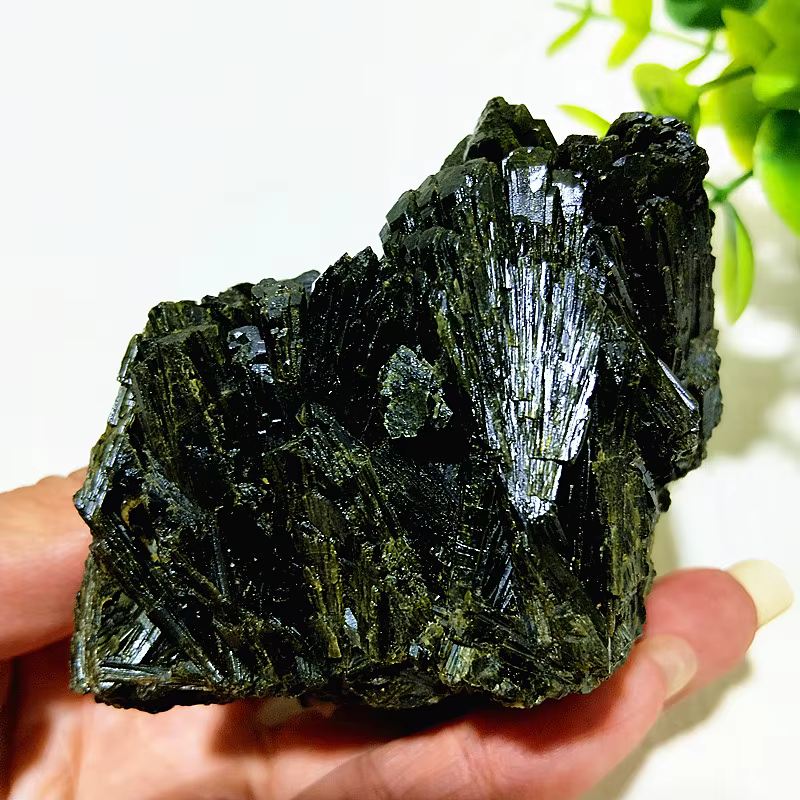 Cristal naturel Verdelite vert Tourmal pierre minérale gemmes méditation spirituelle exorcisme Feng 