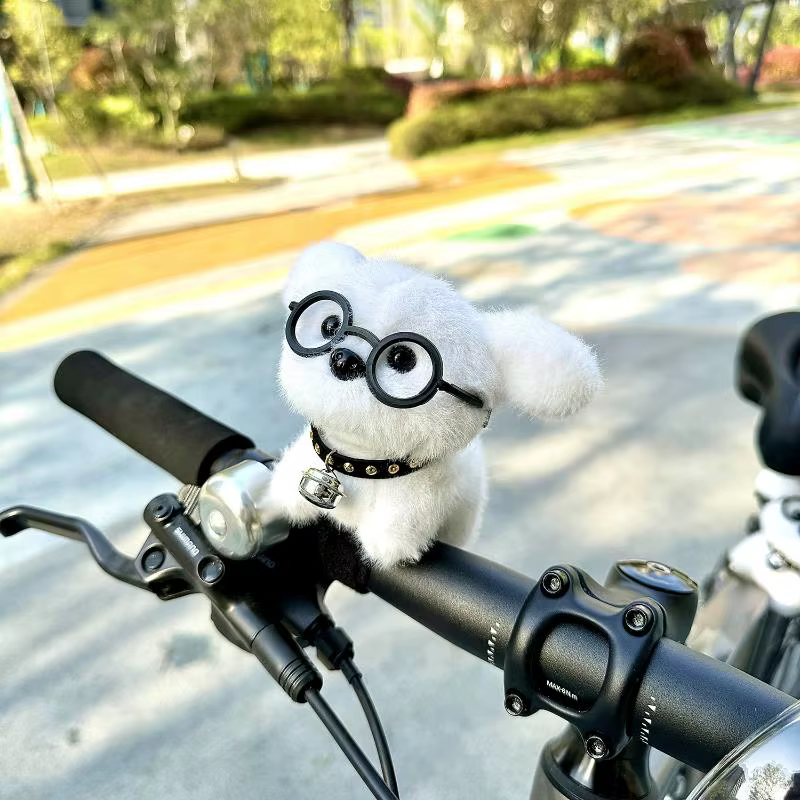 Pendentif décoratif chiot mignon pour guidon de vélo, vélo électrique, moto, vélo de route