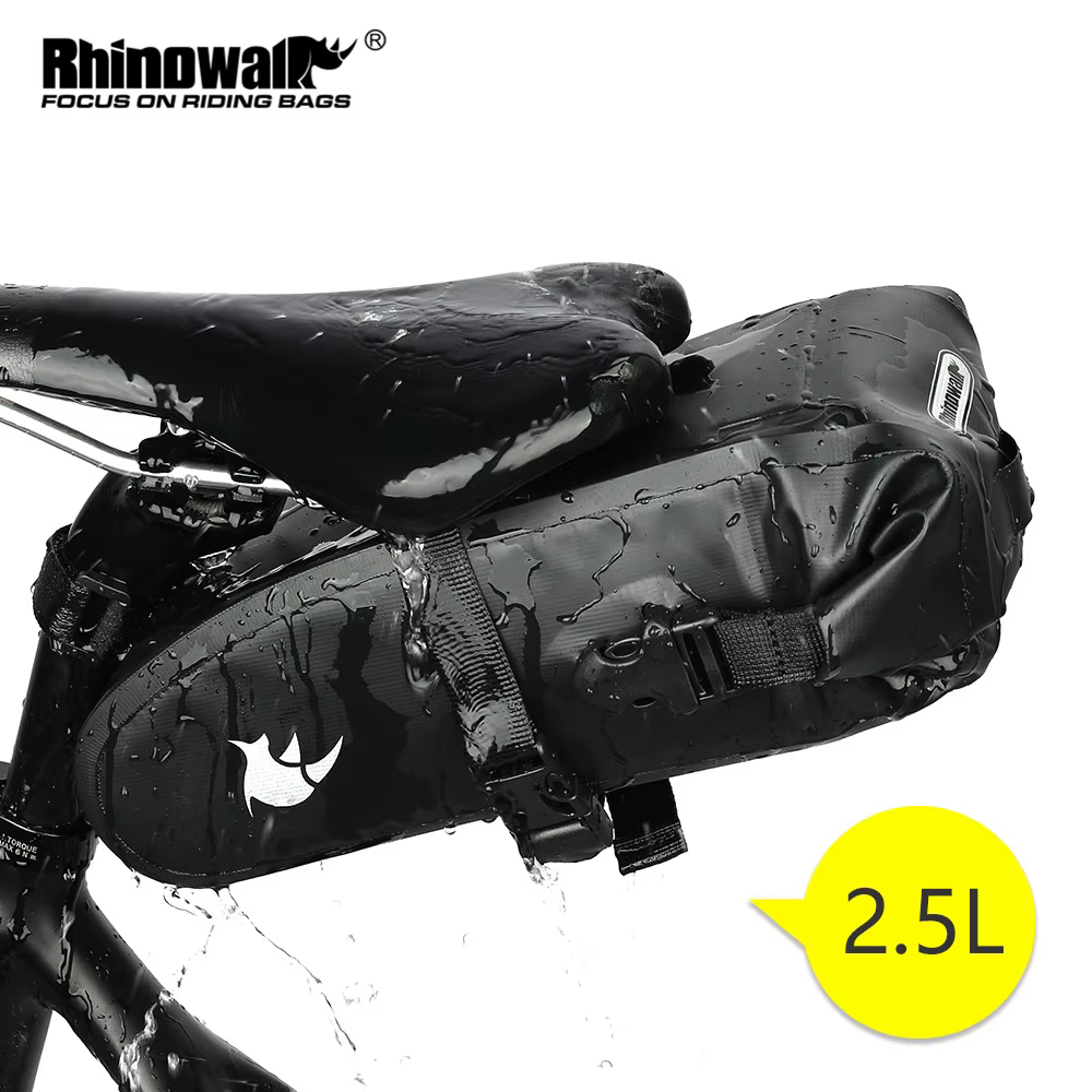 Rhinowalk Sac de Selle de Vélo, Entièrement Étanche pour le Cyclisme, VTT, Outils de Réparation de R