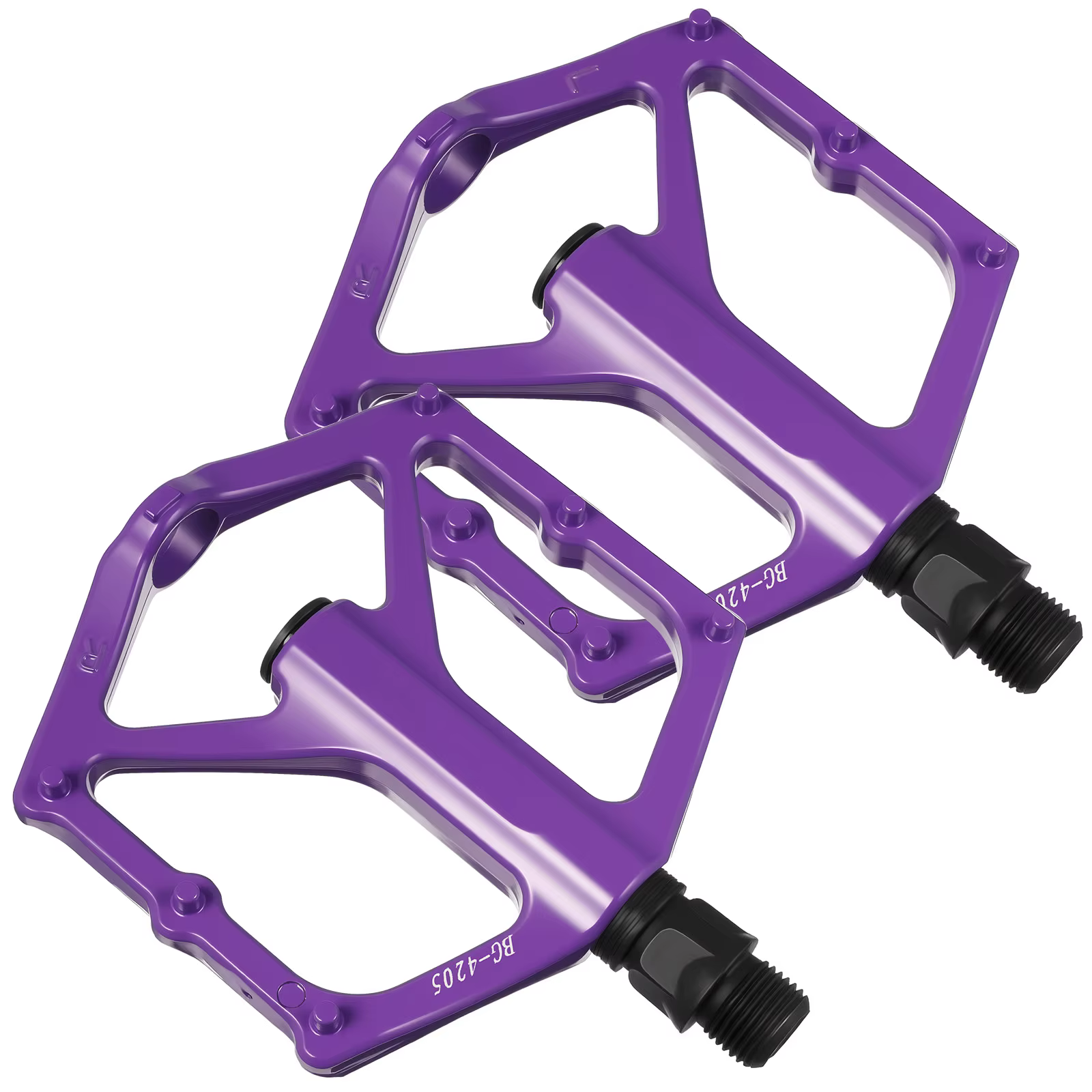 Pédales plates de vélo de montagne en alliage d'aluminium pour enfants, remplacement violet de route