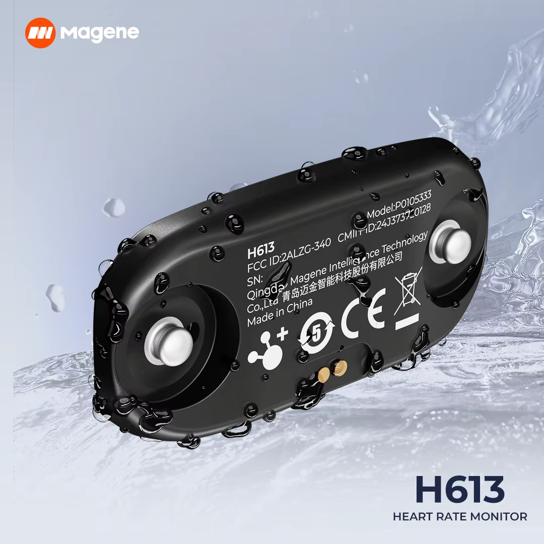 Magene H613 moniteur de fréquence cardiaque sangle pectorale fendue 3 canaux Bluetooth capteur de fr