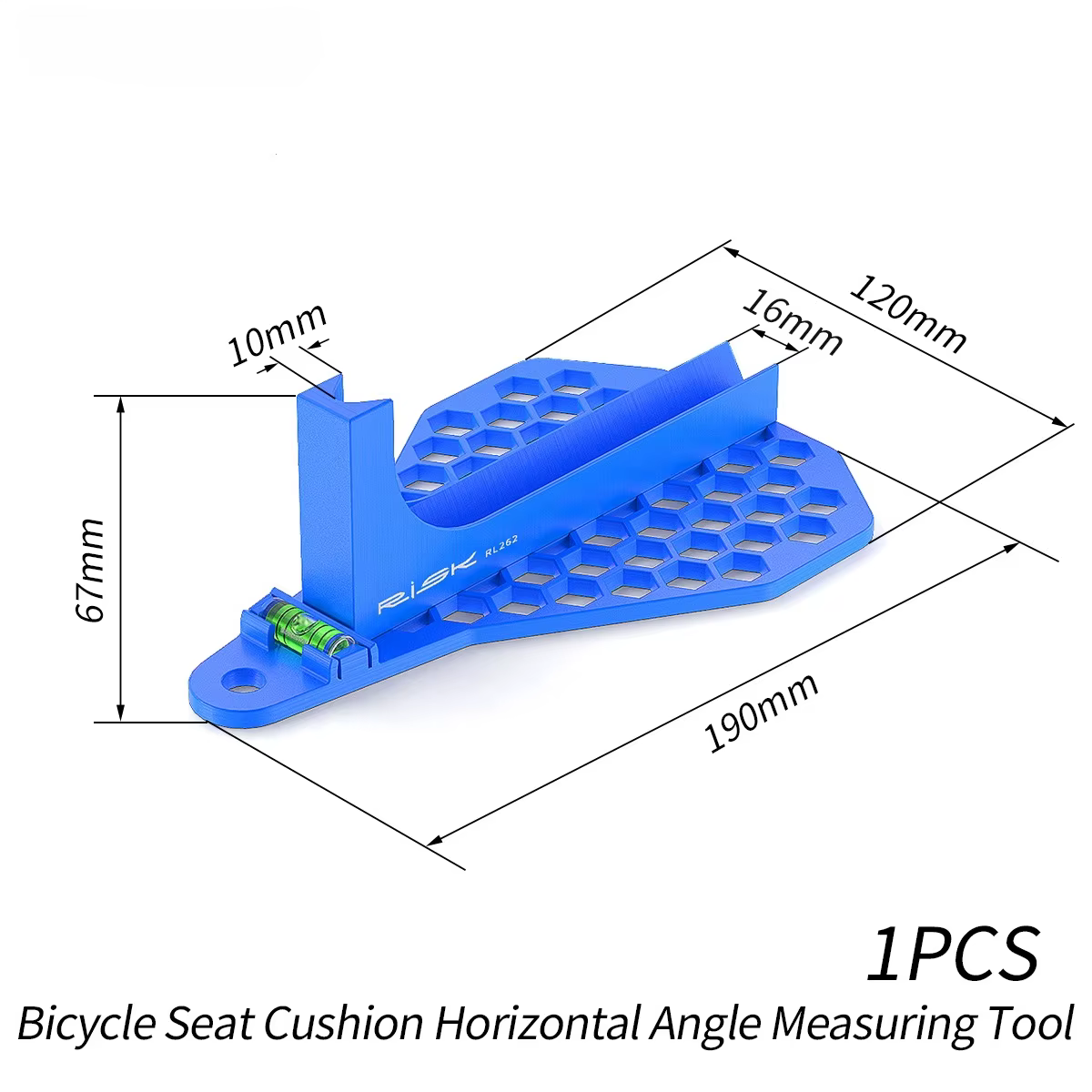 Outil de mesure d'angle horizontal pour coussin de selle de vélo, jauge de correction de selle de vé