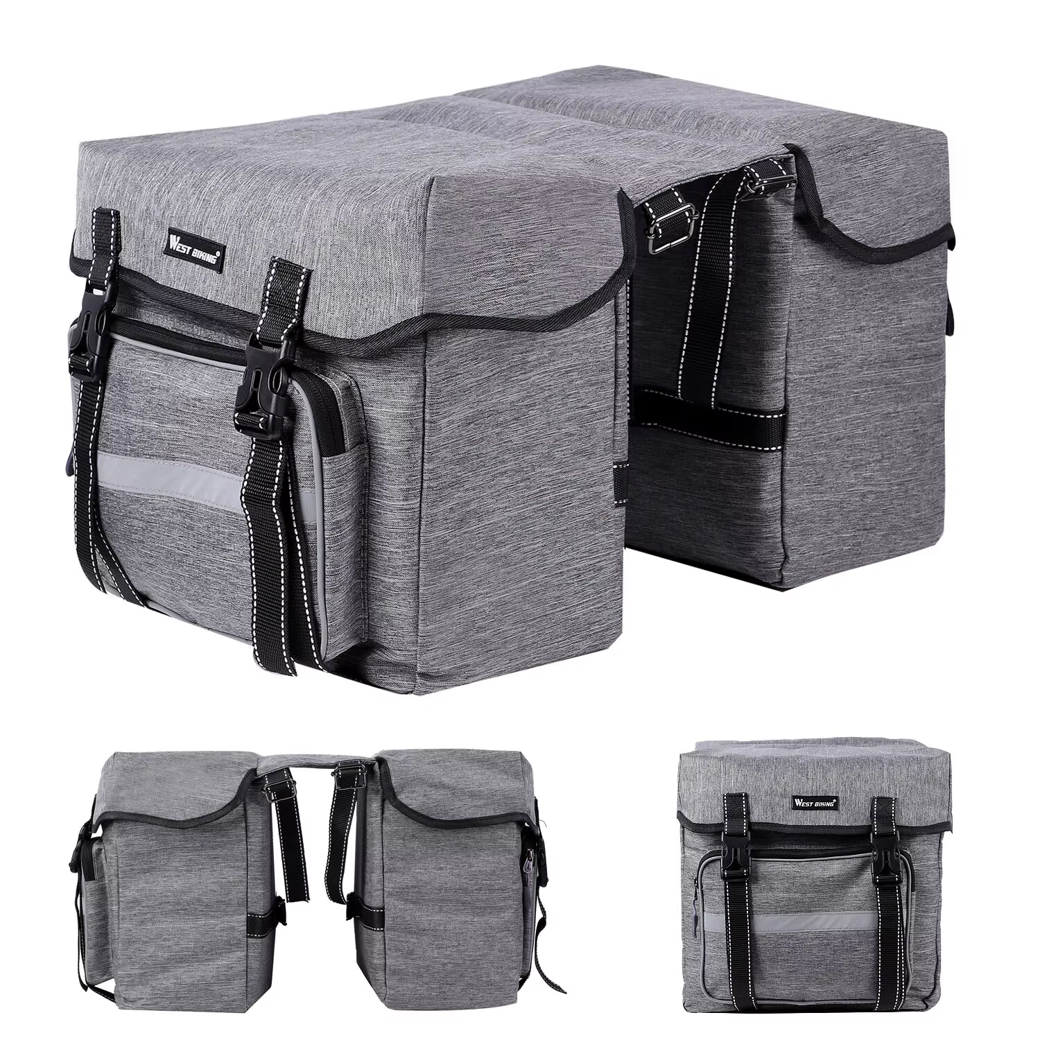 WEST VÉLO Vélo Siège Arrière Sac 25L Grande Capacité En Plein Air Porte Bagages Sacs Vélo VTT Route