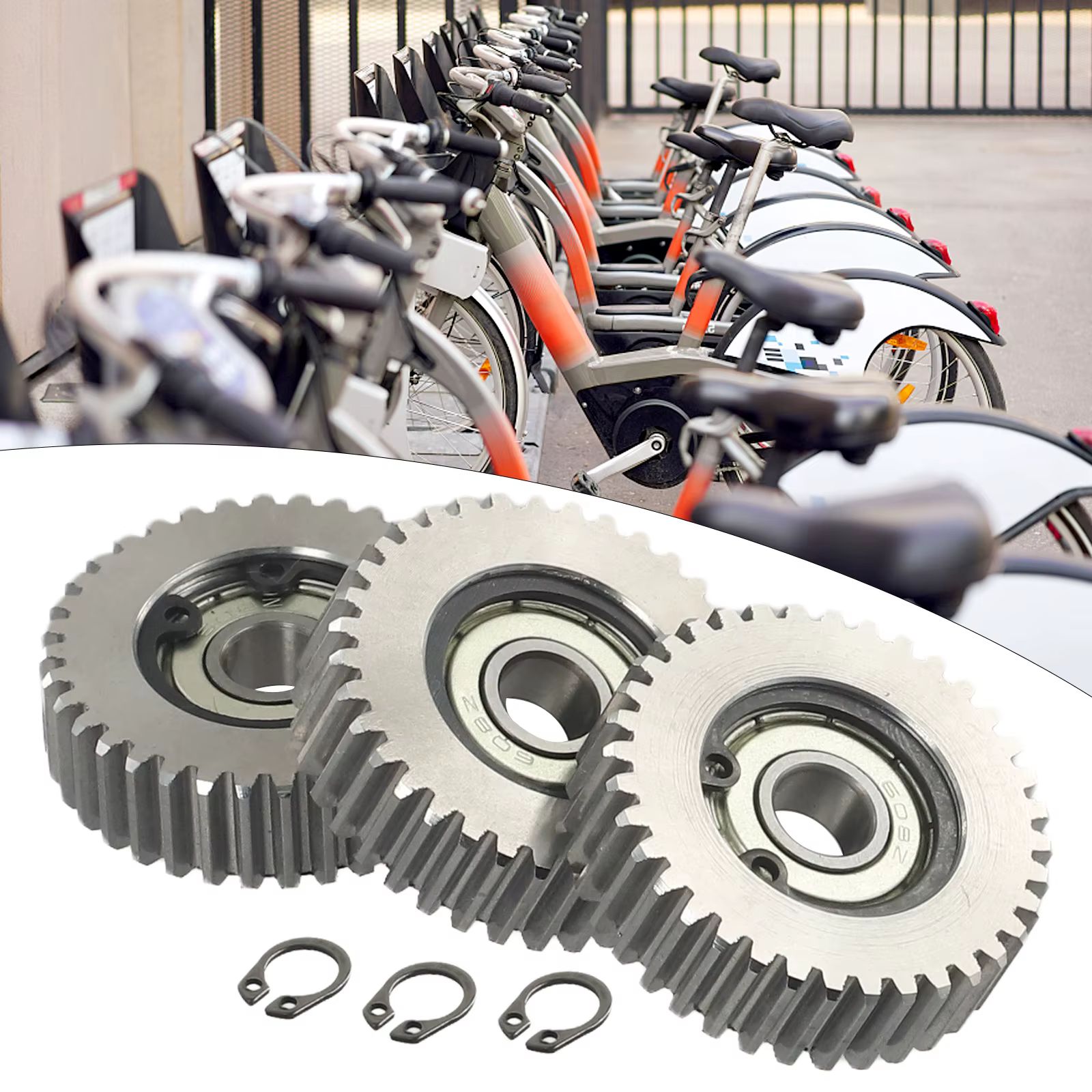 Engrenage planétaire de vélo électrique, 3 pièces, 36 dents, engrenage de moteur en acier, pièces de