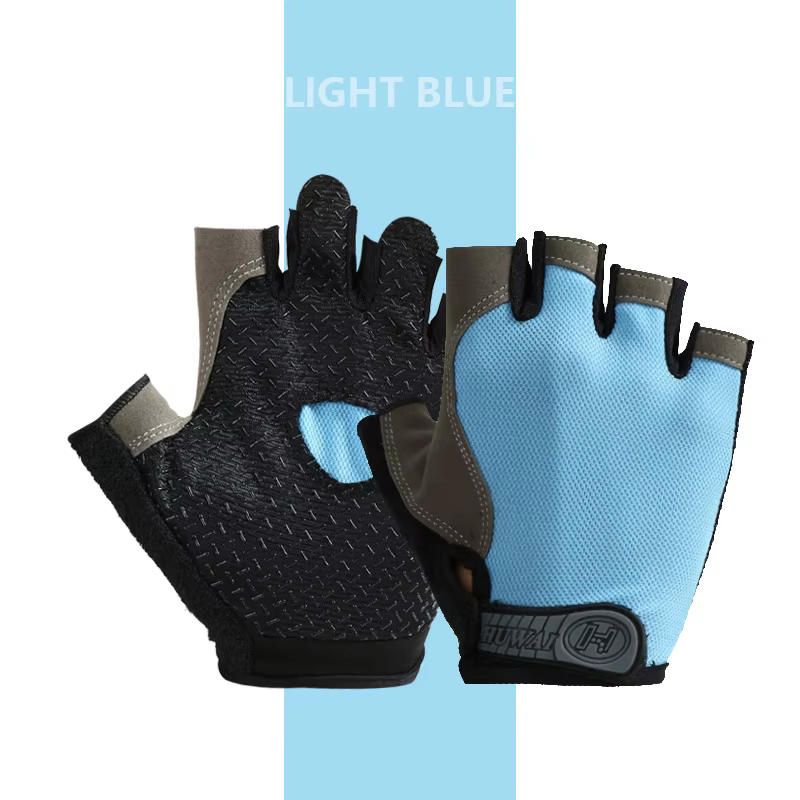 Gants de cyclisme demi-doigt pour hommes et femmes, respirants, antidérapants, pour vélo, été, gymna