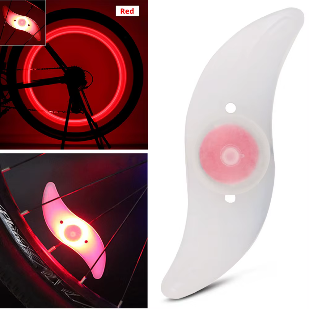 Feu de rayons de roue de vélo, 3 modes LED, étanche, avertissement de sécurité, facile à installer, 