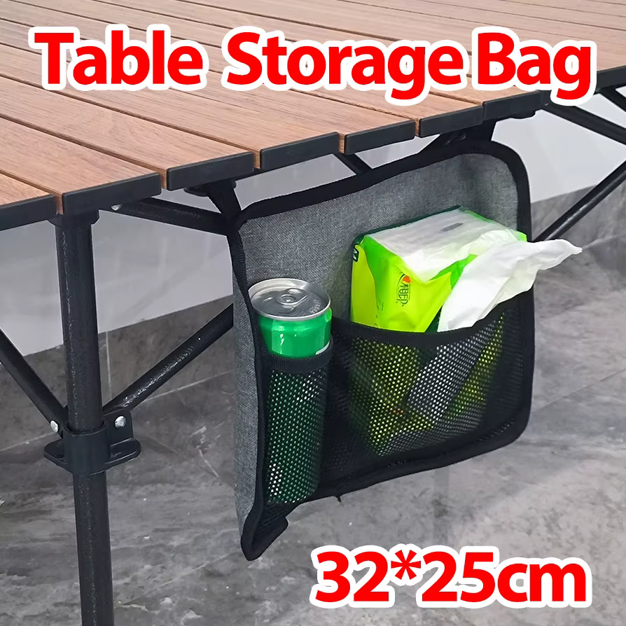 Sac de rangement latéral de table, sac d'évaluation de camping en plein air, chariot de camping, équ