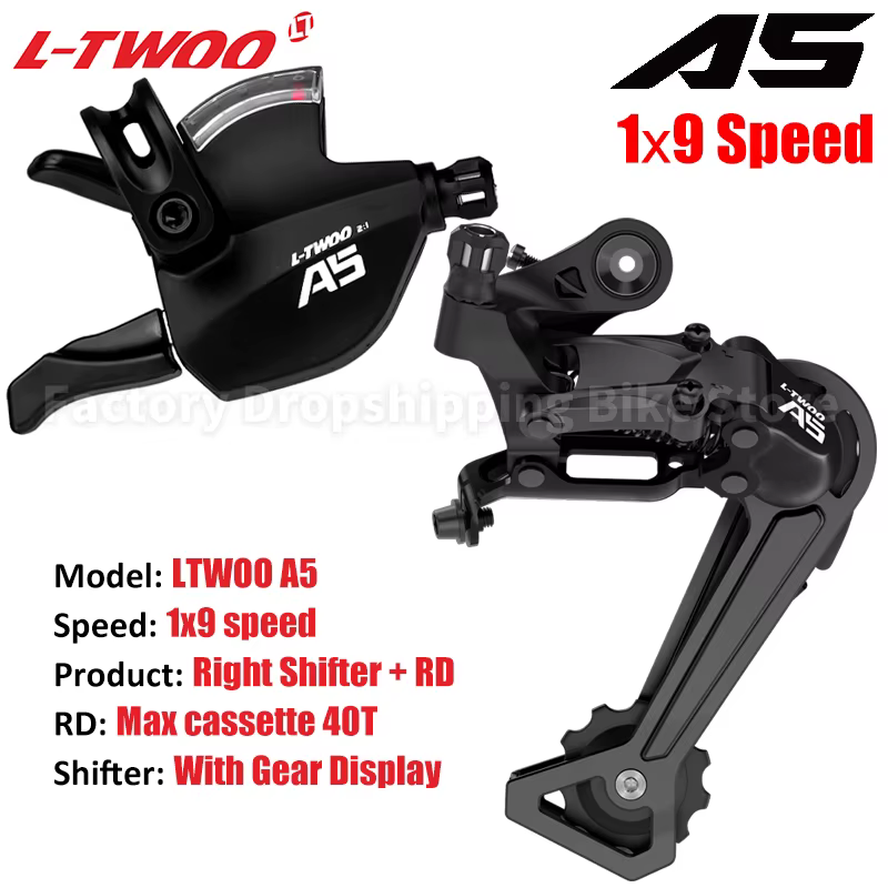 LTWOO A5 1X9 vitesses vtt vélo dérailleur groupe Compatible SHIMANO BANBOK 32T 36T Cassette volant V