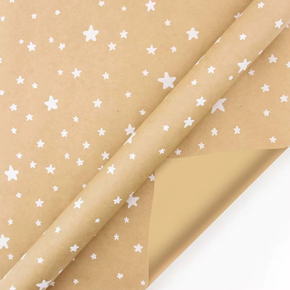 DIY 44x100cm Papier d'emballage de Noël et du Nouvel An avec motifs flocons de neige, fournitures de