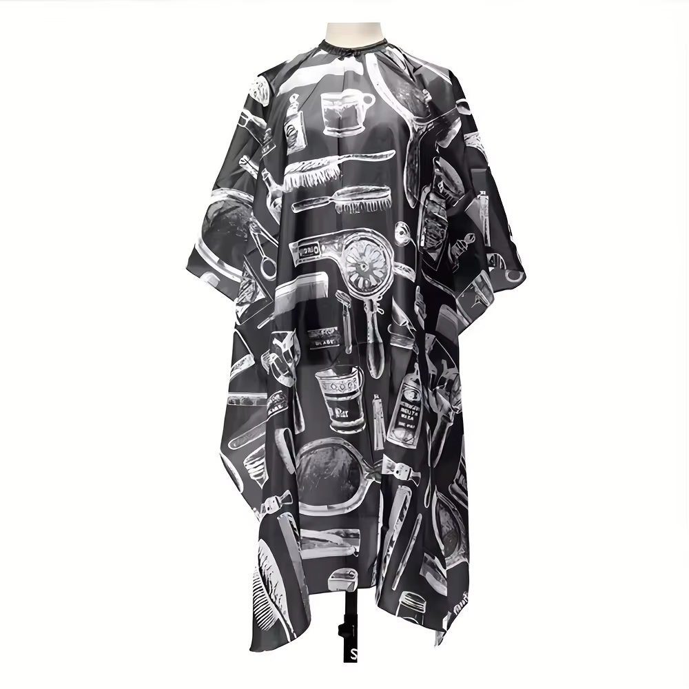 Cape de barbier professionnelle pour la coiffure – Bavoir imperméable et antiadhésif pour permanente