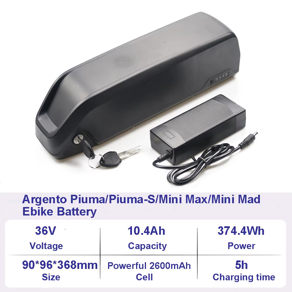 Batterie de vélo électrique pour Argento Piuma, Piuma-S, Mini Max, Mad Alpha, Omega Performance Pro,