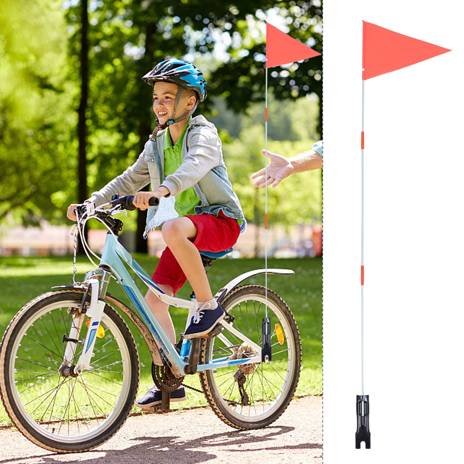 Drapeau arrière de vélo, drapeaux de sécurité pour guidon de vélo, accessoires de cyclisme pour garç