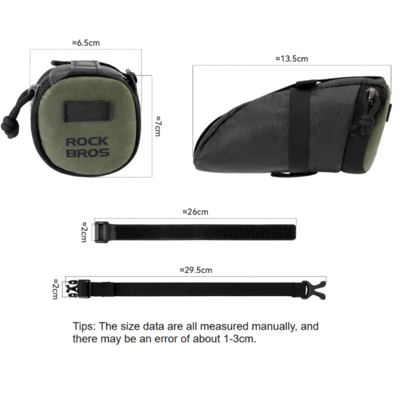 ROCKBROS Kit de sacs de vélo pour le voyage et le bikepacking, disponible en 1/2/3/4/5/6 pièces, sac