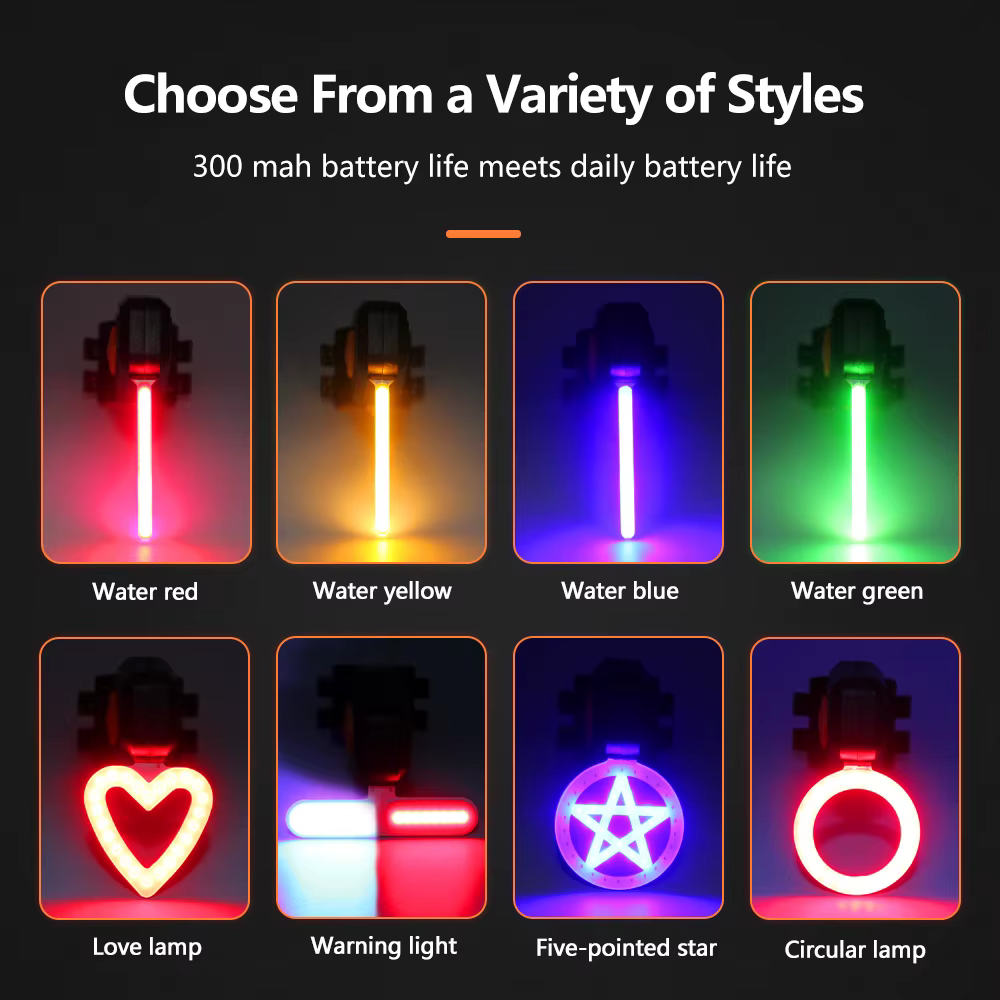 Feu Arrière Multi Modes D'éclairage USB Rechargeable Led Vélo Lumière Flash Queue Feux Arrière pour