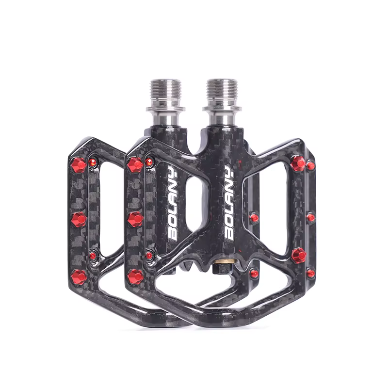 BOLANY-Pédales de vélo en fibre de carbone ultralégères coordonnantes, accessoires de vélo de route 
