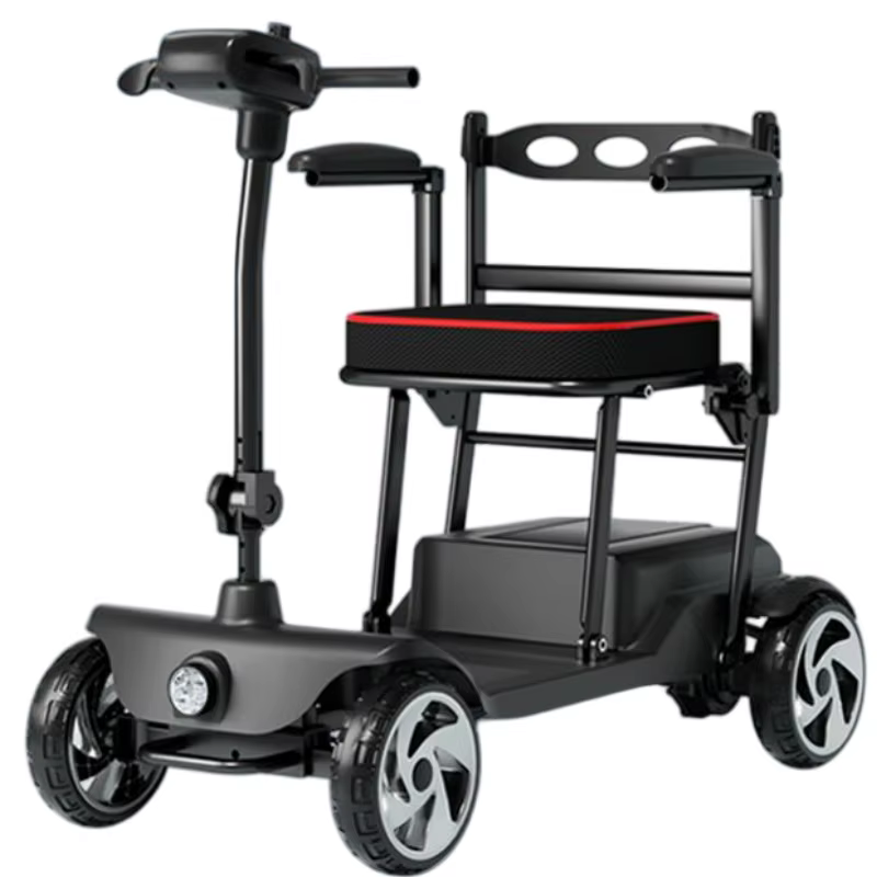 Trottinette électrique pré-assemblée en alliage d'aluminium 350w, 4 roues avec siège, pliable, pour