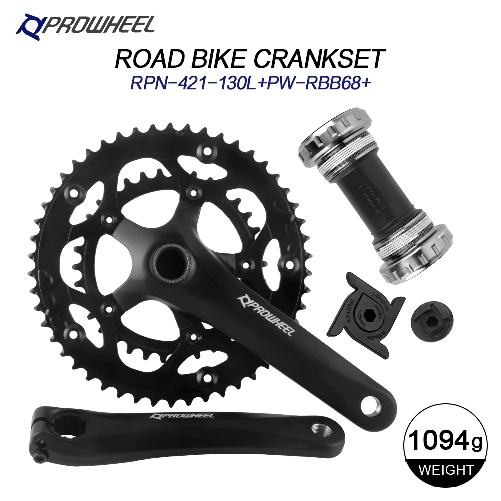 PROWHEEL vélo de route creux Double pignons pédalier 170mm 53-39T 50-34T manivelle plateau pédalier 