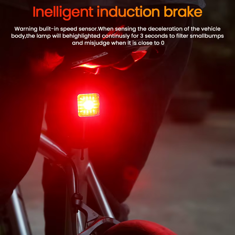 WT06 feu stop de vélo intelligent feu arrière 120 Lumen IP66 étanche phare et feu arrière ensembles
