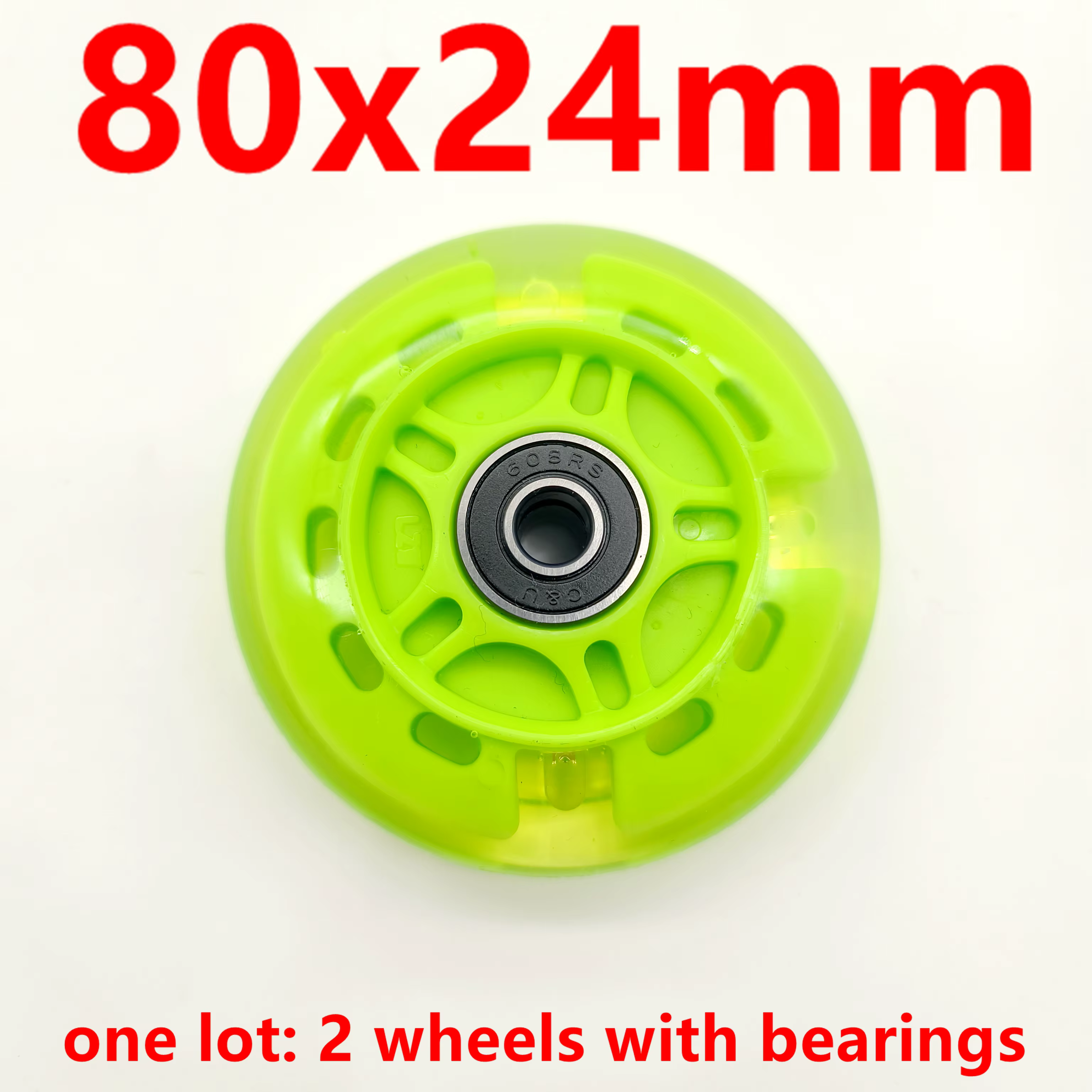 Roue de scooter pour enfants roue d'éclairage clignotant 80MM 100mm 120mm roue en polyuréthane pour