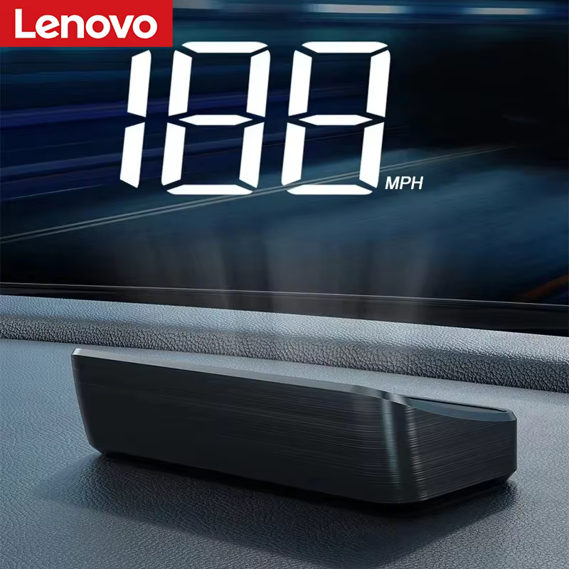 Compteur de vitesse embarqué Lenovo HUD Affichage numérique de la vitesse Boussole GPS Multifonction