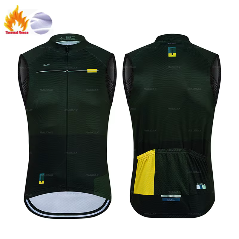 Gilet de cyclisme thermique en polaire d'hiver, nouveau gilet de cyclisme sans manches pour hommes, 