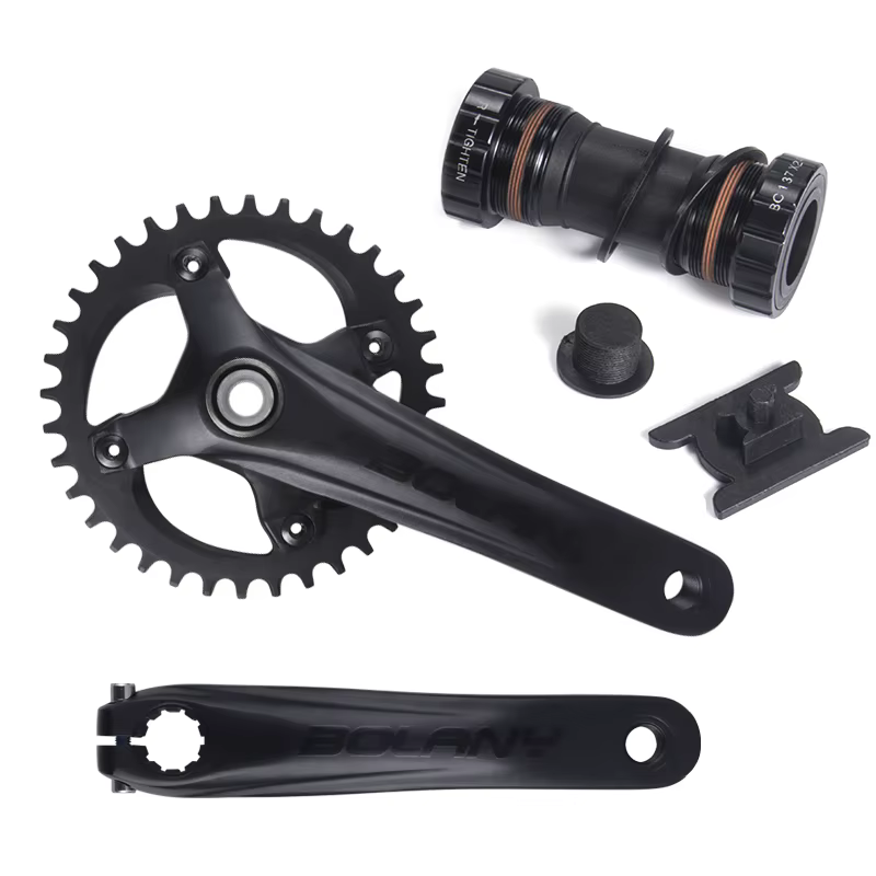 BOLANY Pédalier Intégré pour Vélo Plateau 104BCD Pédalier pour VTT Alliage d'Aluminium BB68 170mm 32