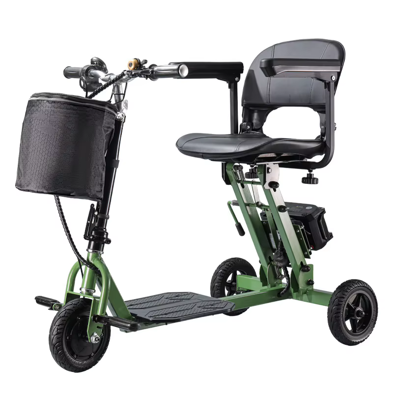 Scooter électrique pliable léger à 4 roues, moteur 350W, autonomie 25 km, pour les seniors, voyage, 