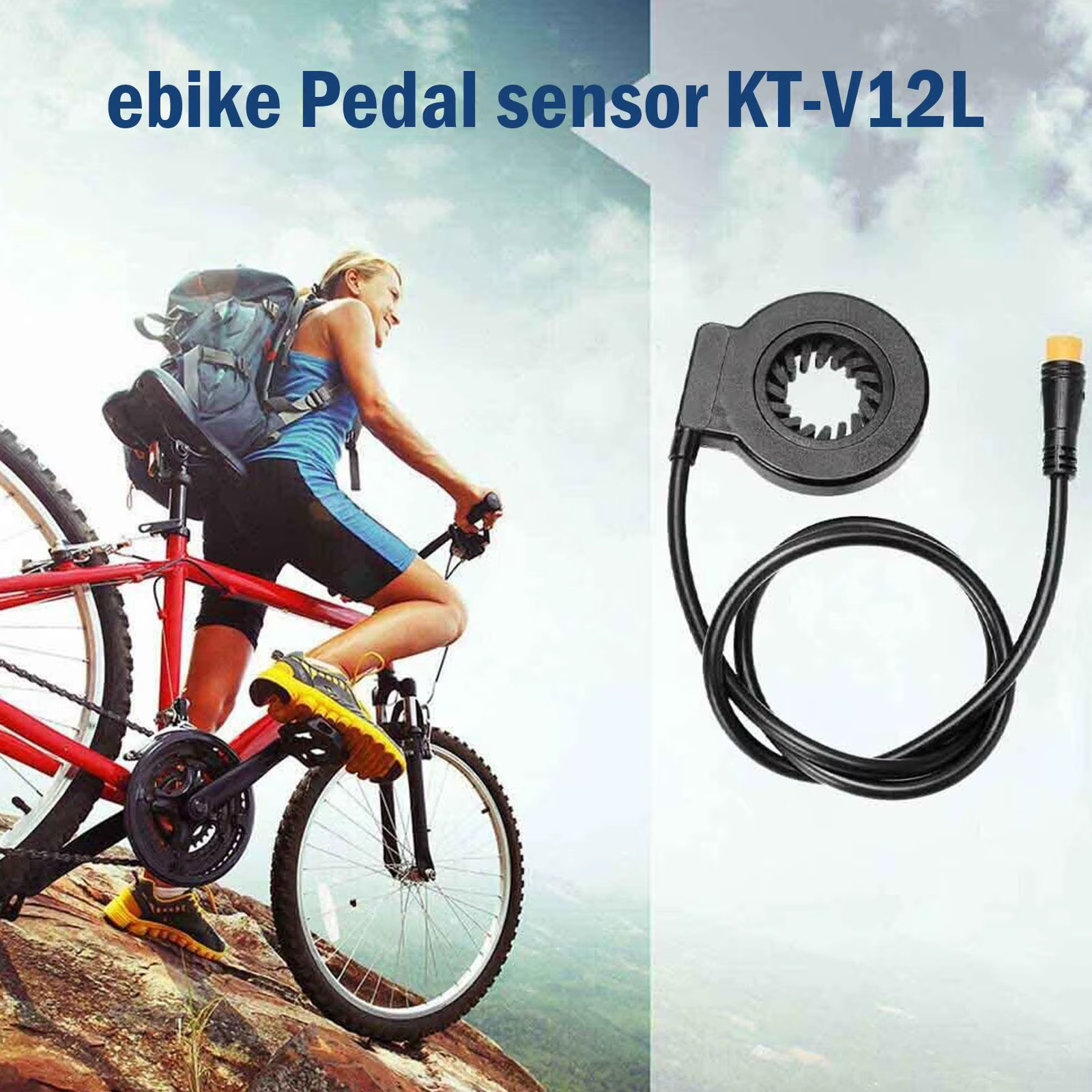 Capteur de pédale de vélo électrique KT-V12L Montage facile Pédale de cadence de vitesse de Hall Tou