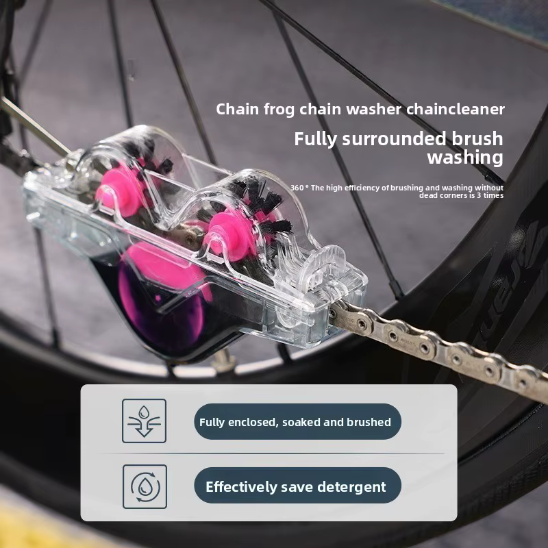 Nettoyeur de chaîne de vélo, Kit de nettoyage de cyclisme, épurateur de cyclisme, outil de lavage, v