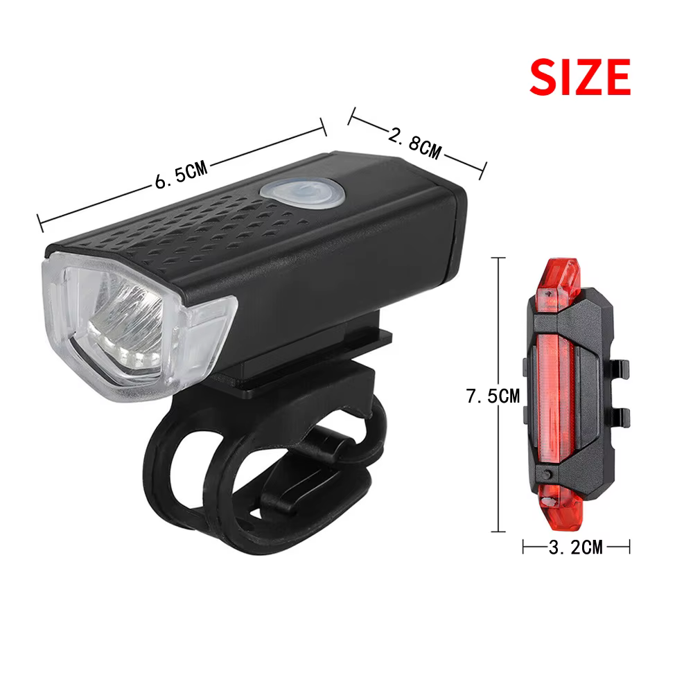 Vélo vélo lumière USB LED Rechargeable ensemble vtt vélo de route avant arrière phare lampe lampe de