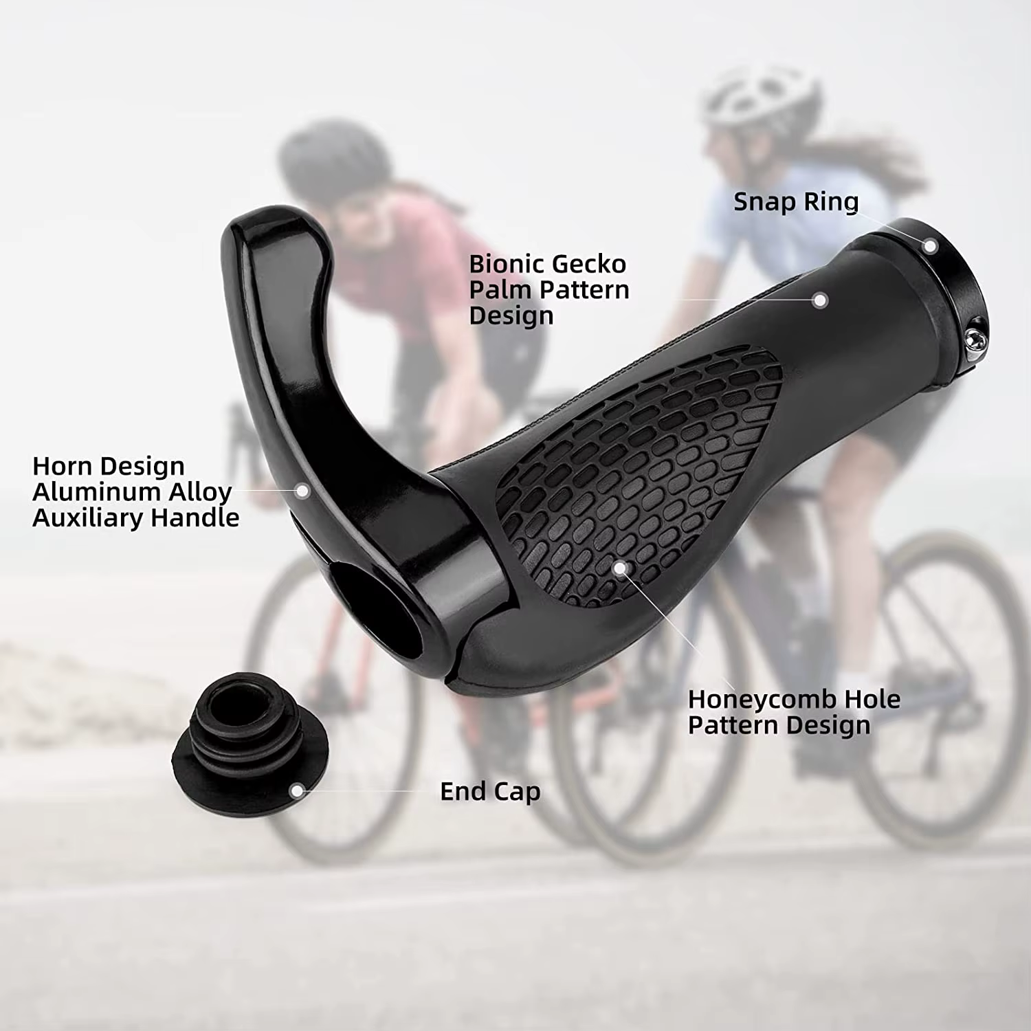 Poignées ergonomiques coordonnantes pour guidon de vélo, 1 paire, accessoires en alliage d'aluminium