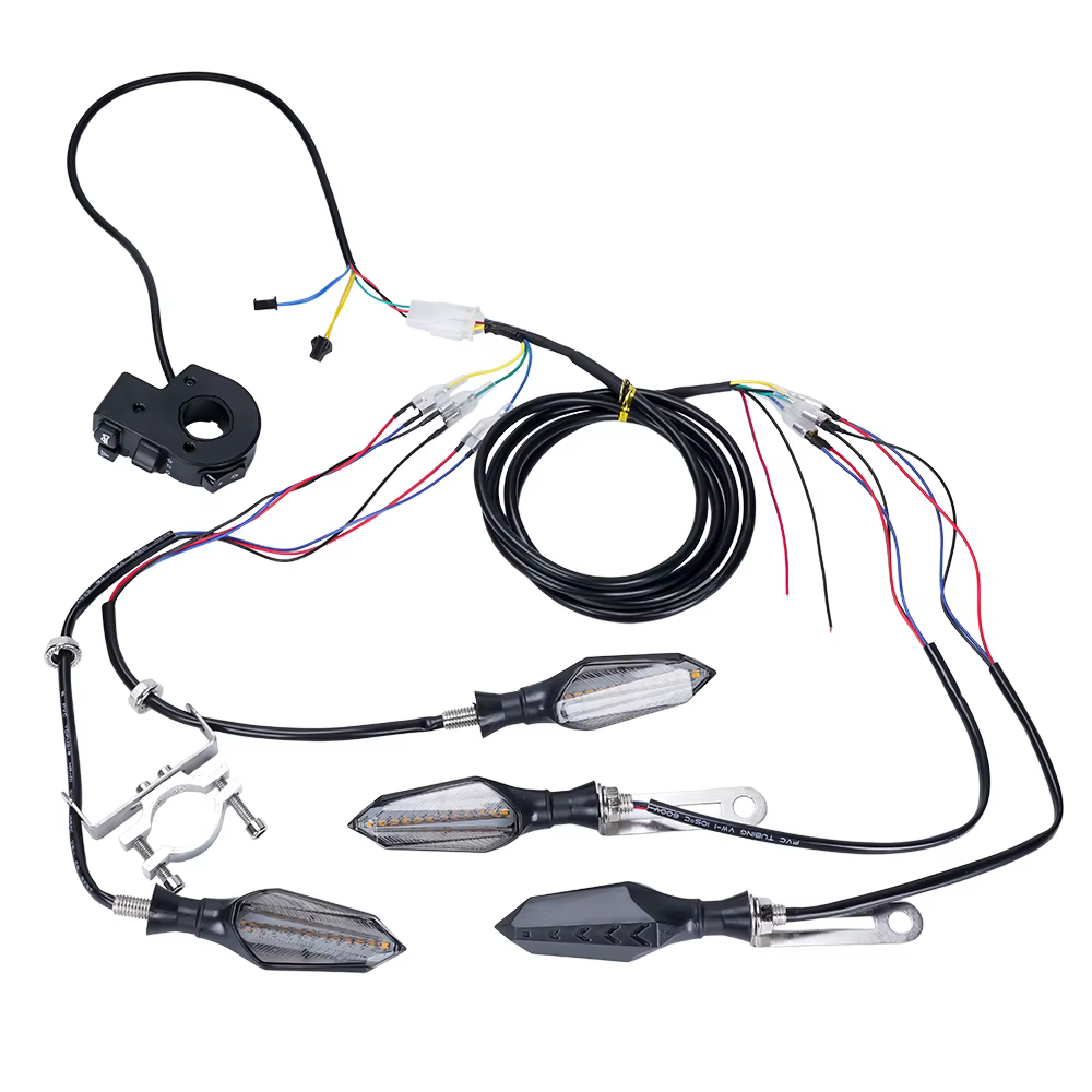 Clignotant arrière pour scooter, accessoires avec interrupteur, étanche, indicateur de clignotement 