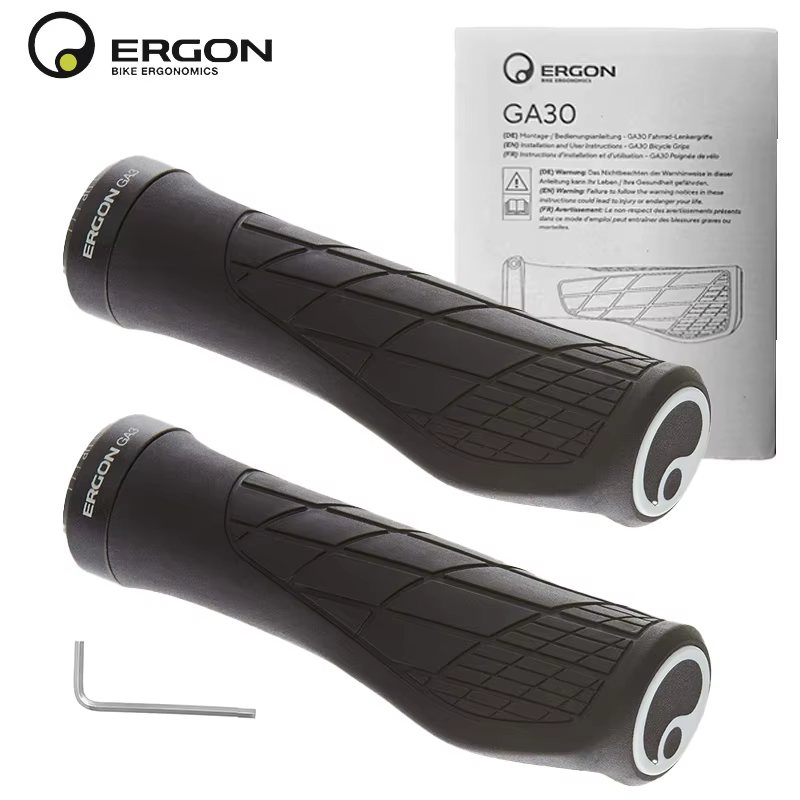 Poignées ergonomiques pour vélo tout terrain Ergon GA3 L, confort et soutien du poignet pour VTT, ac