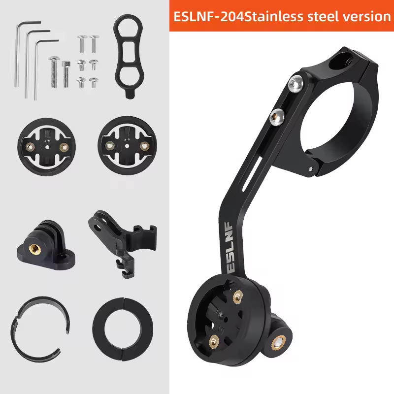 ESLNF – Support de phare de vélo avant en acier inoxydable, Support d'ordinateur, Support de lampe p