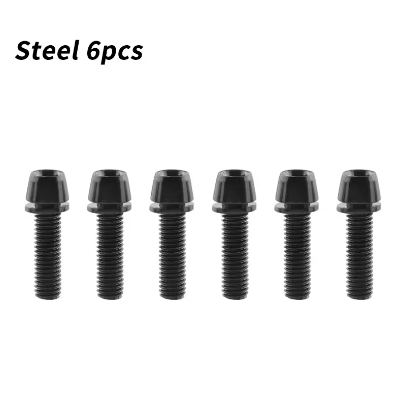 Boulons avec rondelle pour guidon de vélo de route et VTT, 6 pièces, 5x17mm