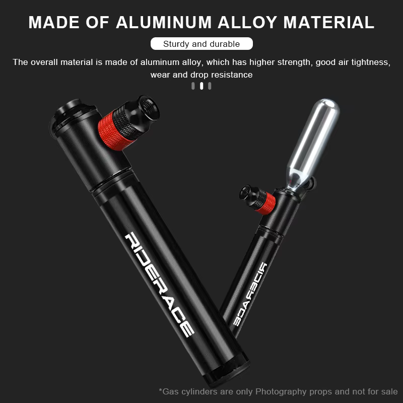RIDERACE vélo CO2 pompe Mini Portable main pneu Tube gonfleur en alliage d'aluminium vélo Air choc p