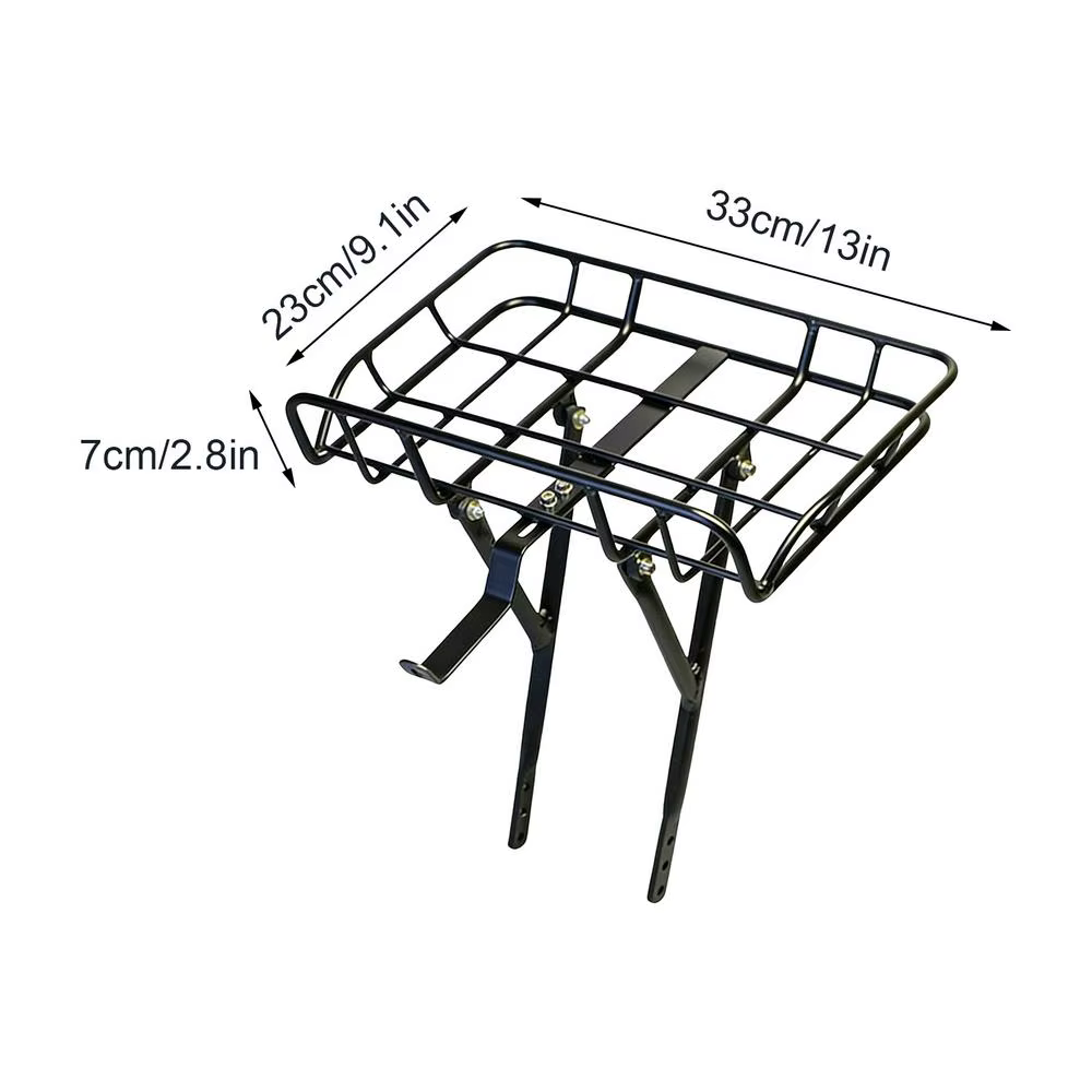 Porte-bagages avant pour vélo, support haute résistance, panier de transport avant grand format pour