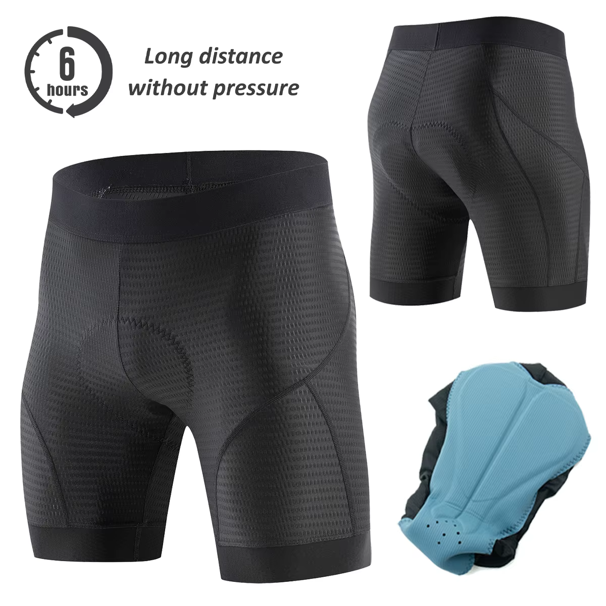 Short de cyclisme en maille respirante antichoc, sous-vêtement rembourré, pantalon de vélo de route,
