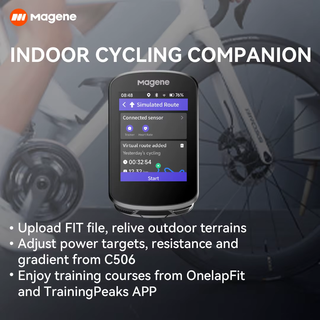 Magene-Ordinateur de vélo GPS Snowboard, navigation WiFi, compteur de vitesse, écran tactile, VTT, r