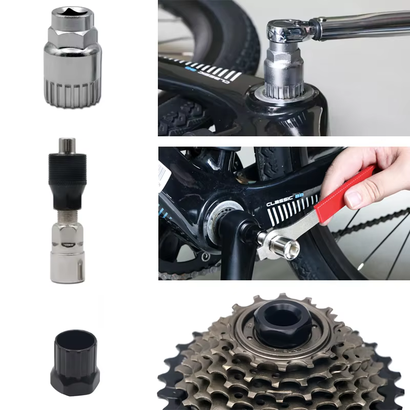 Ensembles d'outils de réparation de vélo, disjoncteur de chaîne, extracteur de manivelle, règle de m