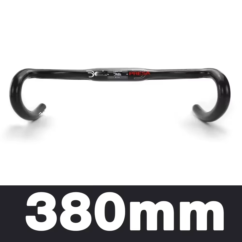 Guidon de vélo de route DEDA en fibre de carbone T800, 380/400/420/440 mm, finition brillante 3K, lé