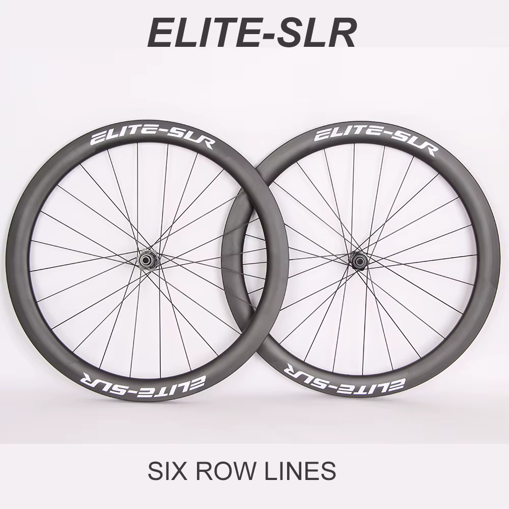 Roues ELITE-Paire de roues de vélo de route en carbone, frein à disque, jante mate brillante, HG, XD