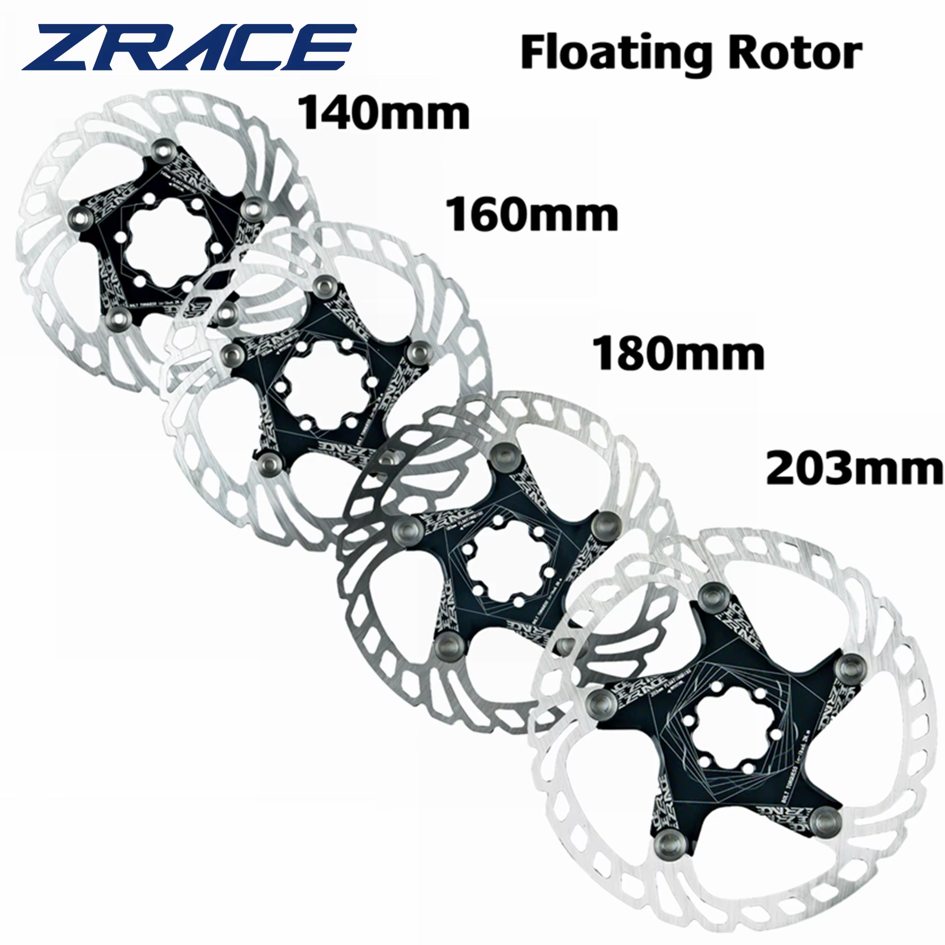 ZRACE rotor de frein de vélo forte dissipation thermique rotor flottant 160mm 180mm 203mm frein à di