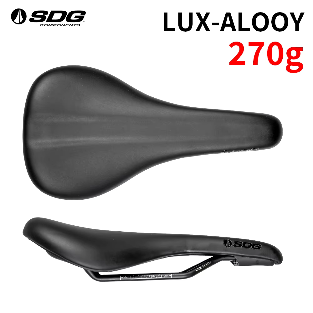 Selle de vélo de route SDG LUX-ALOOY, conception sur rail en aluminium de qualité supérieure pour pl